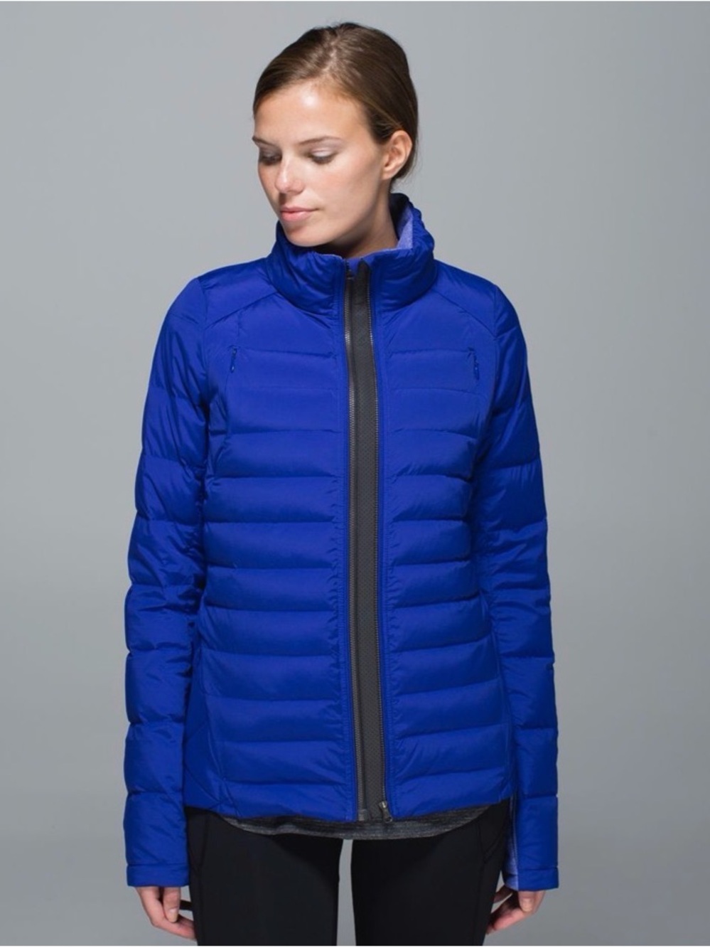 Lululemon Fluffed Up Jacket sz 8 Pigment Blue